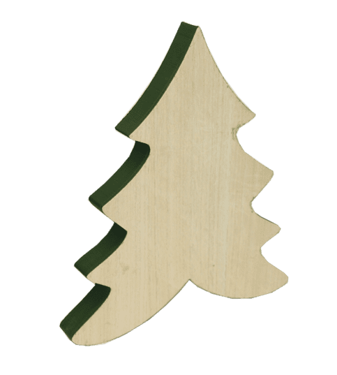 Afbeeldingen van Houten decoratie kerstboom groen 40x46x4,2 cm (uc)