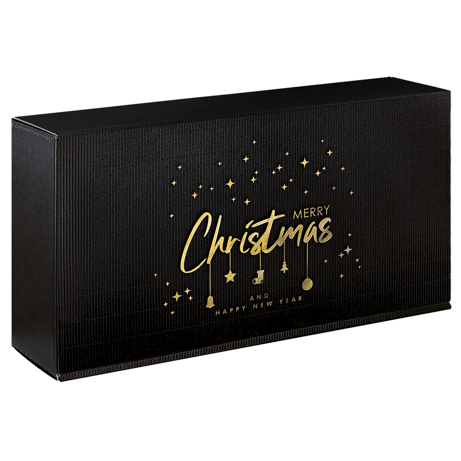 Afbeeldingen van Ds à 25 geschenkdoos 2 fles 36x19,2x9,5 cm Golden Wishes