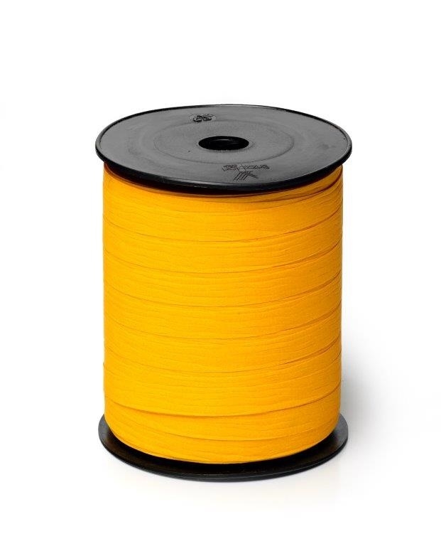 Afbeeldingen van Rol krullint paperlook 10 mm 250 mtr okergeel