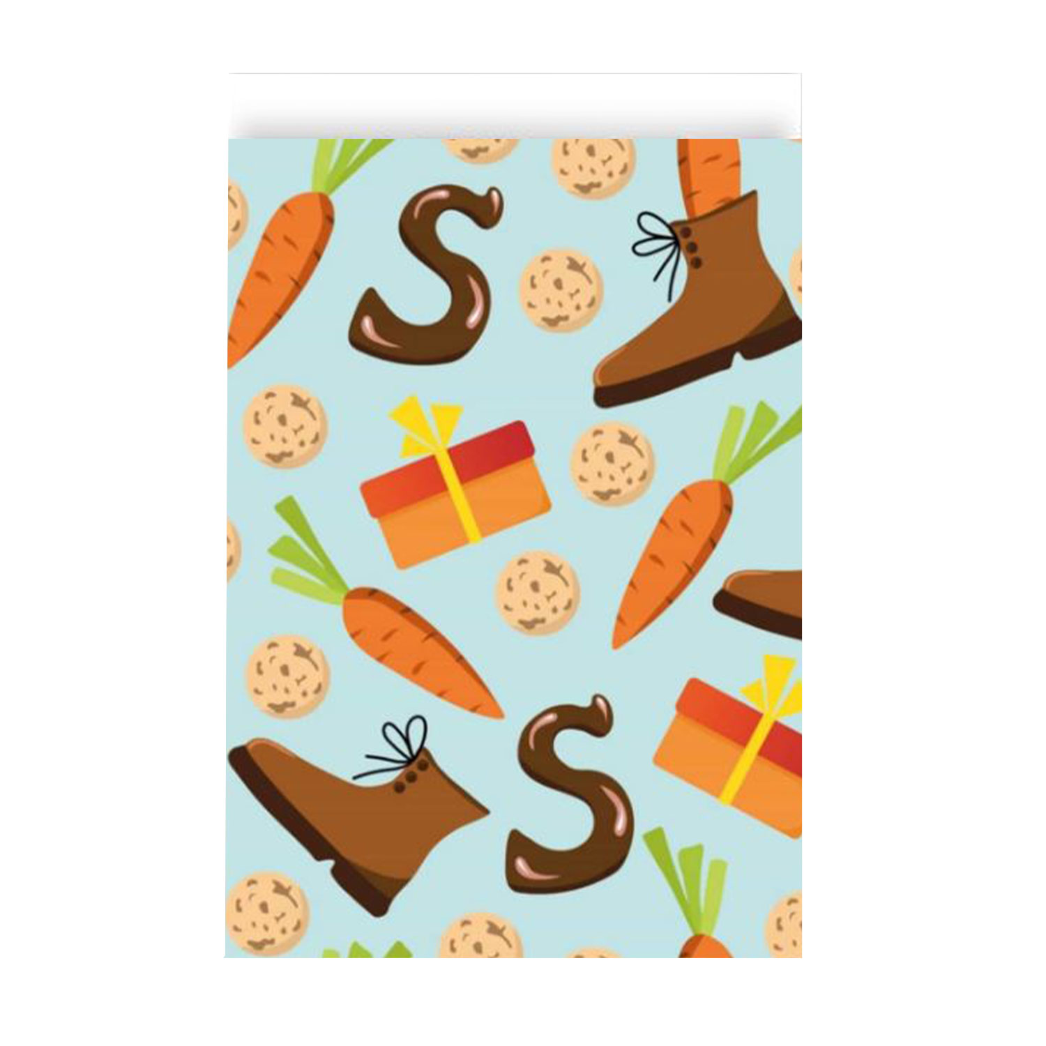 Picture of Ds à 200 Sint kadozak 21x30 cm silver Sint cadeau en snoepgoed