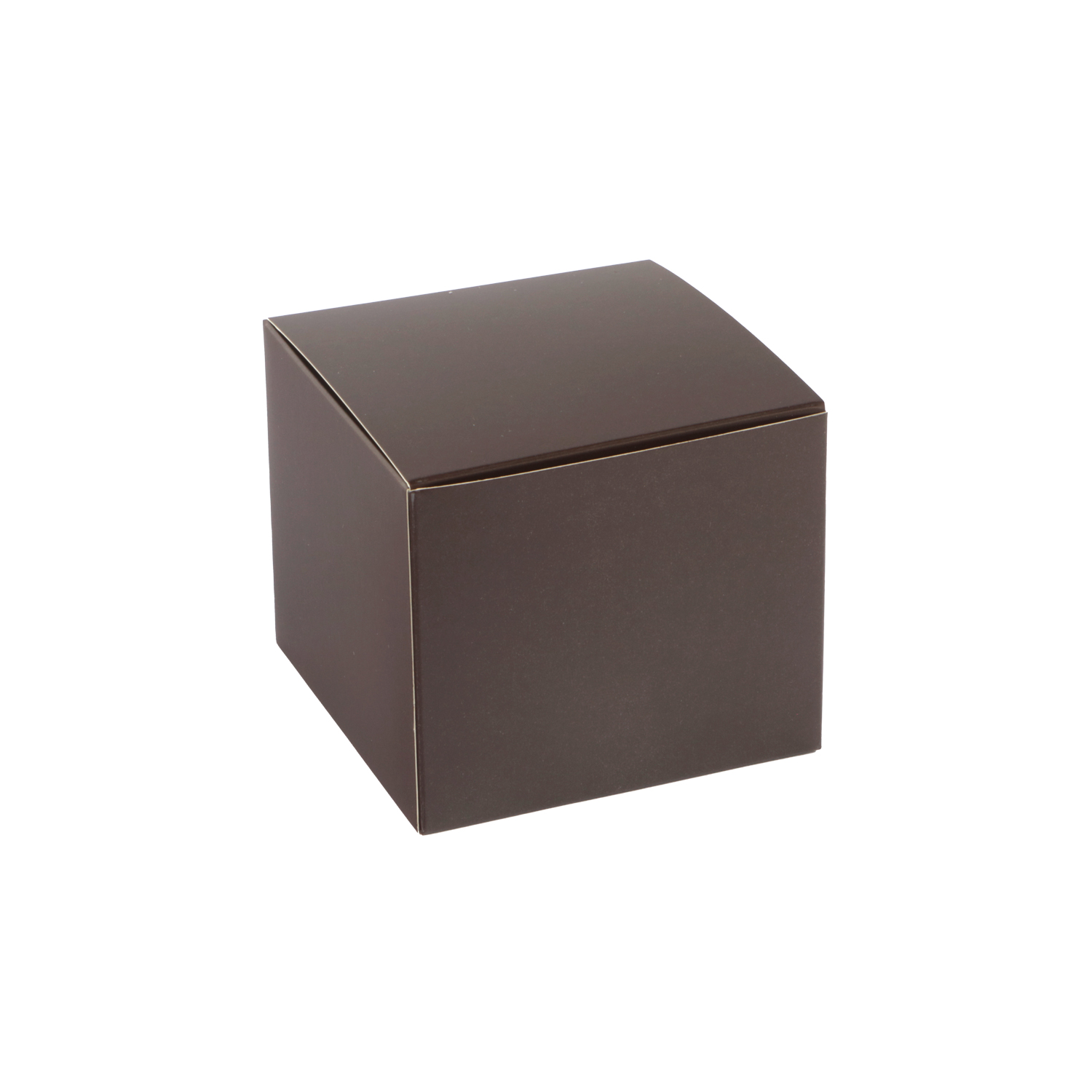 Afbeeldingen van Ds à 50 kubus klepdoosje 125 gram mat bruin