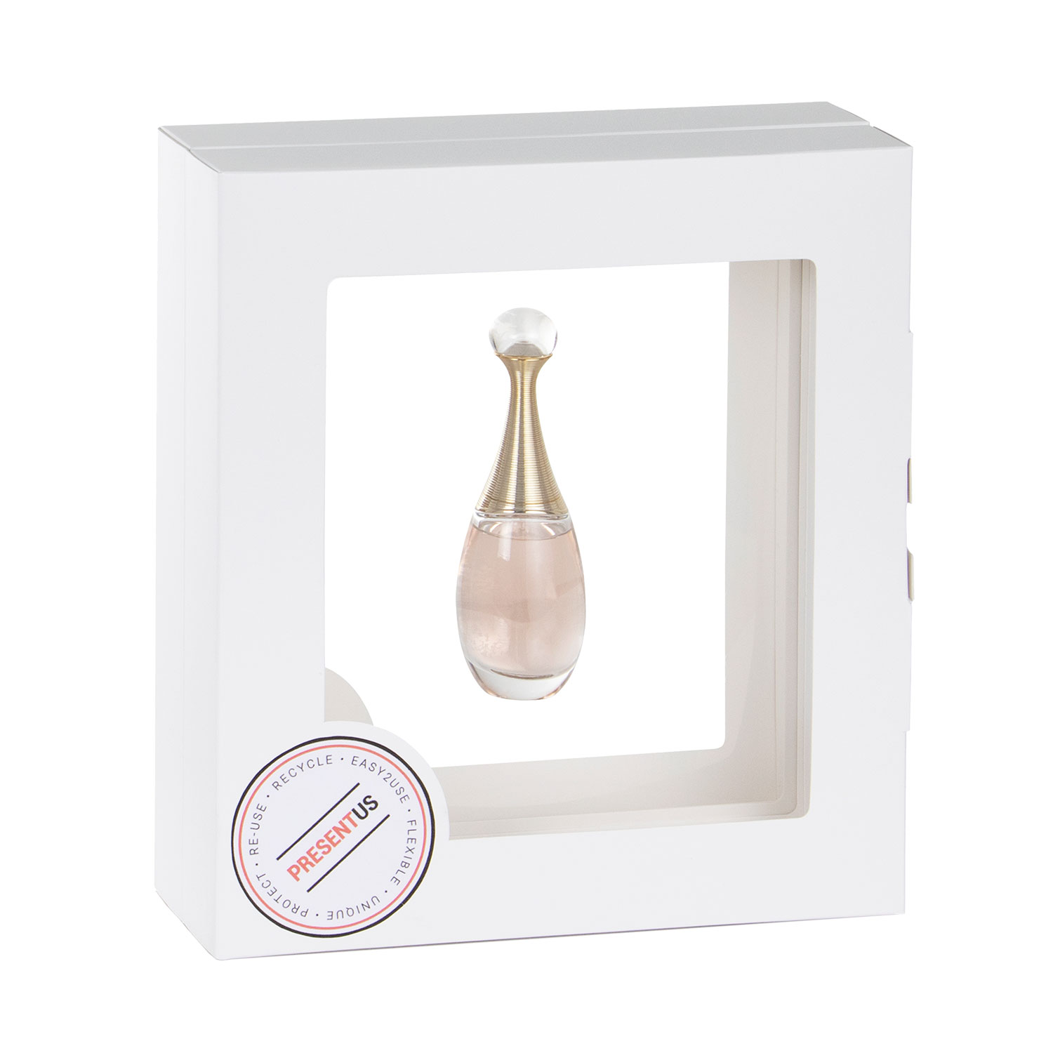 Afbeeldingen van Ds à 10 Presentus mat wit 275x305x80 mm.