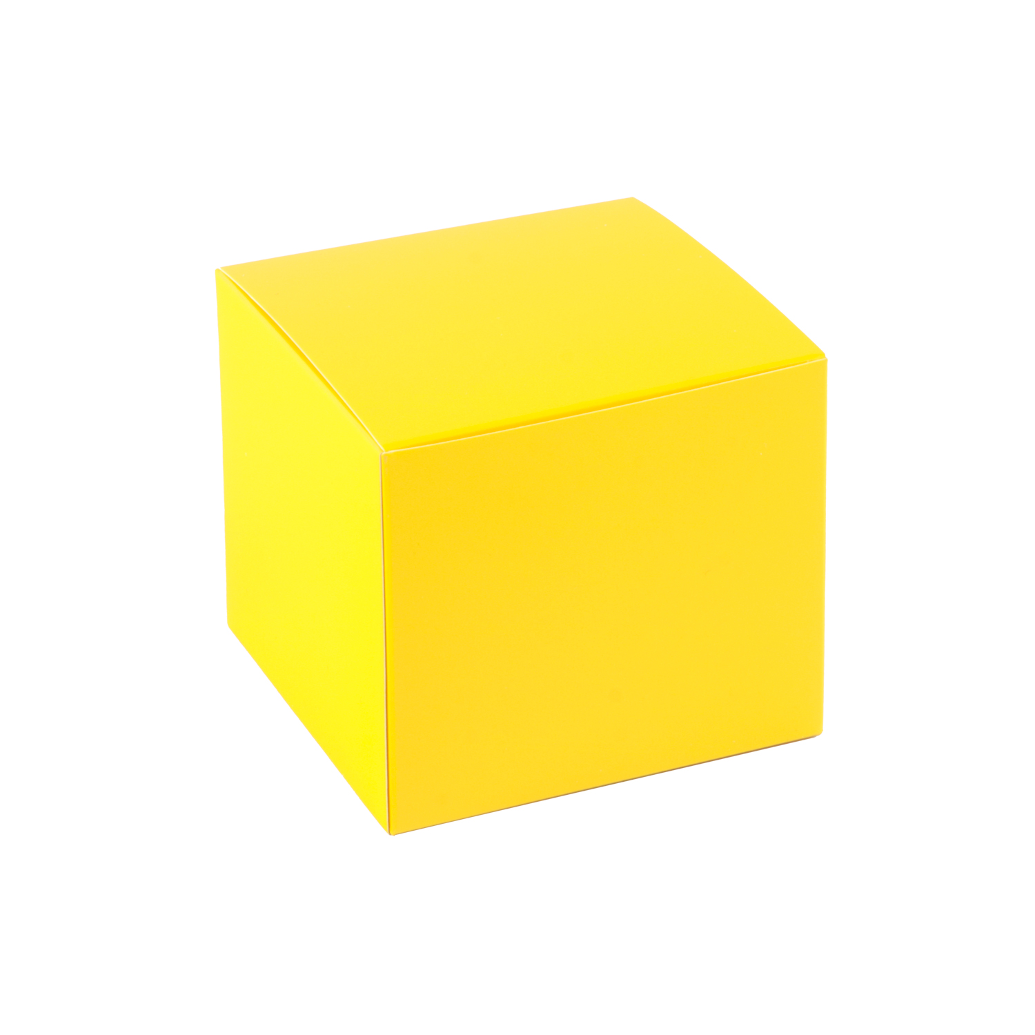 Afbeeldingen van Ds à 50 kubus klepdoosje 250 gram mat geel