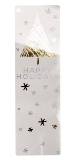Afbeeldingen van Ds à 100 kado sluitsticker 20x6 cm Happy Holidays