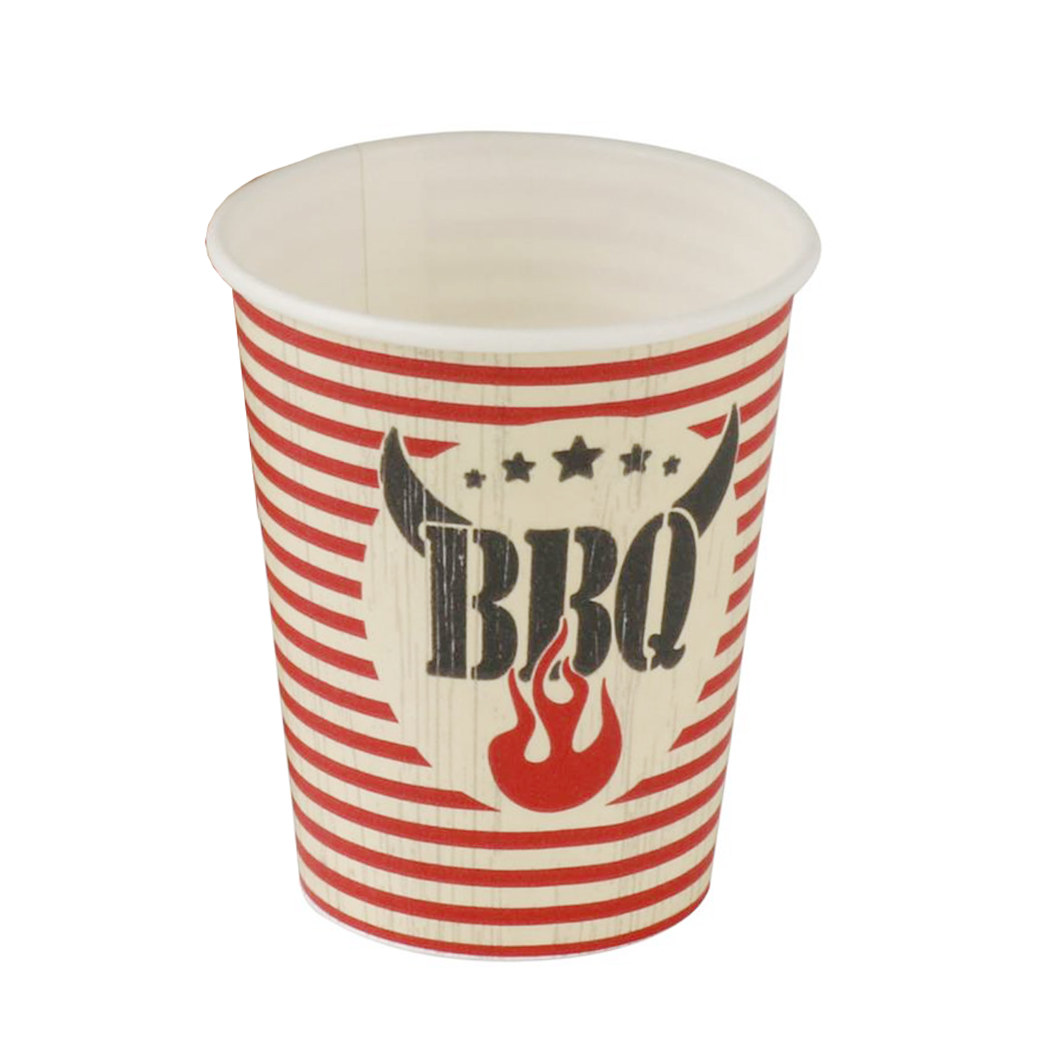 Afbeeldingen van Pak à 10 kartonnen beker 200 cc Five star bbq (ucl)