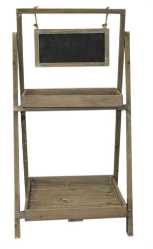 Afbeeldingen van Houten display met krijtbord 48x42x99 cm