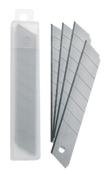 Afbeeldingen van Blister à 10 vervang mes voor medium duty cutter assorti  rood/grijs
