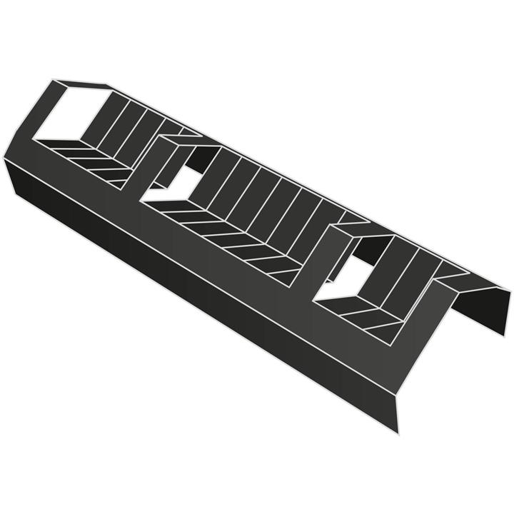 Afbeeldingen van Pak à 50 interieur variabel zwart voor flesdoos liggend