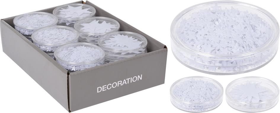 Afbeeldingen van Confetti ster wit 6 & 33 mm