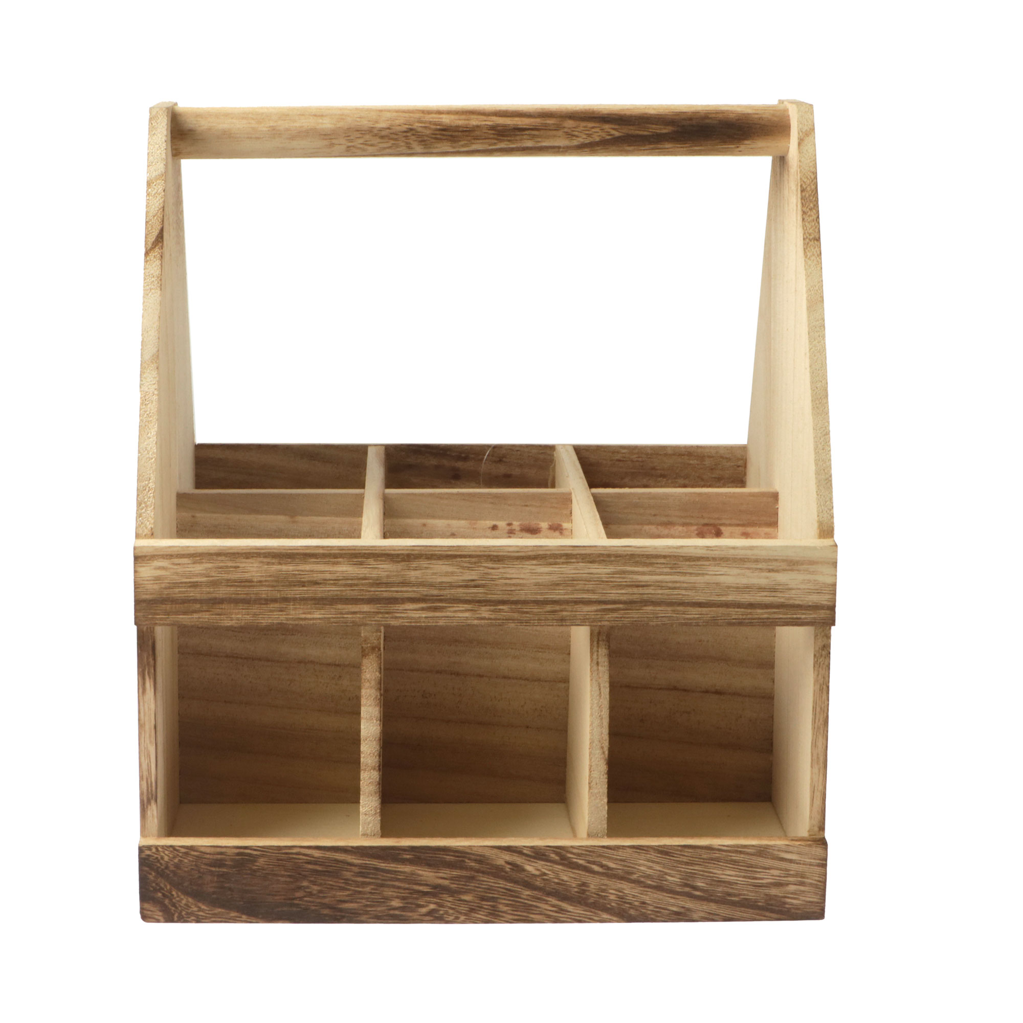 Afbeeldingen van Houten bierdrager 6-vaks 25x16x27,5 cm