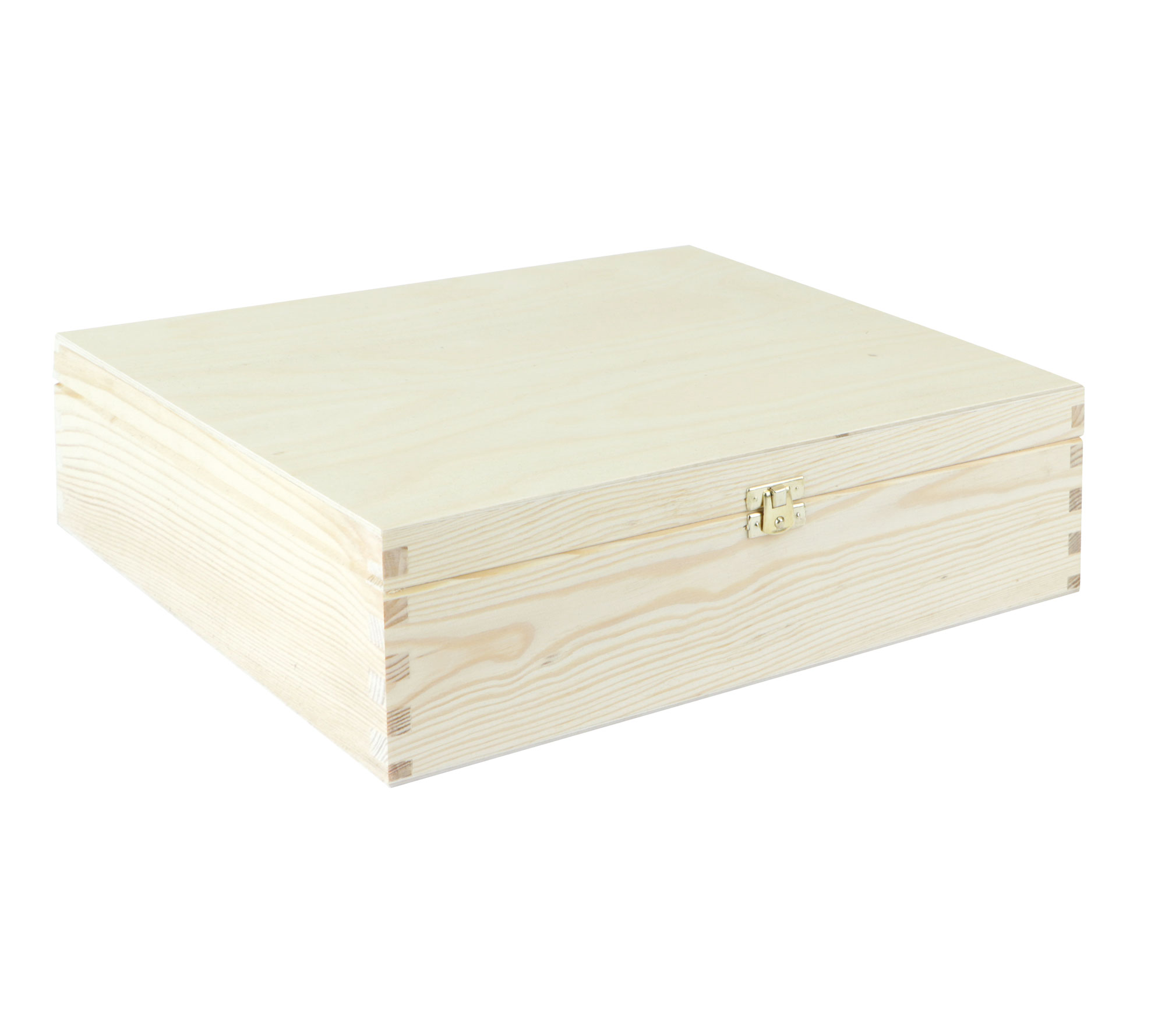 Afbeeldingen van Scharnierdekselkist 3 fles met blokverbinding 