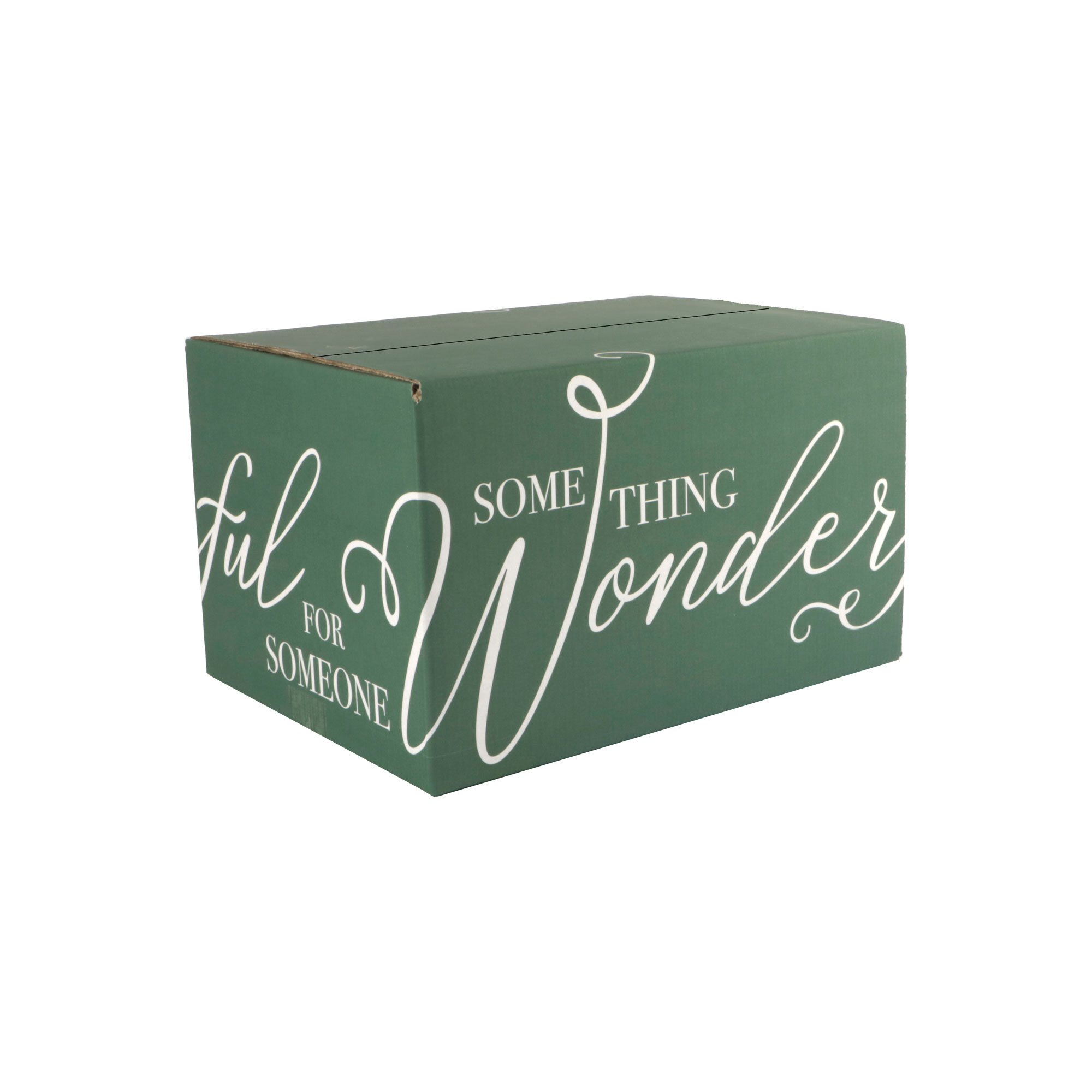 Afbeeldingen van Pakketdoos C232 Wonderful 39x29x23,2 cm groen (uc)