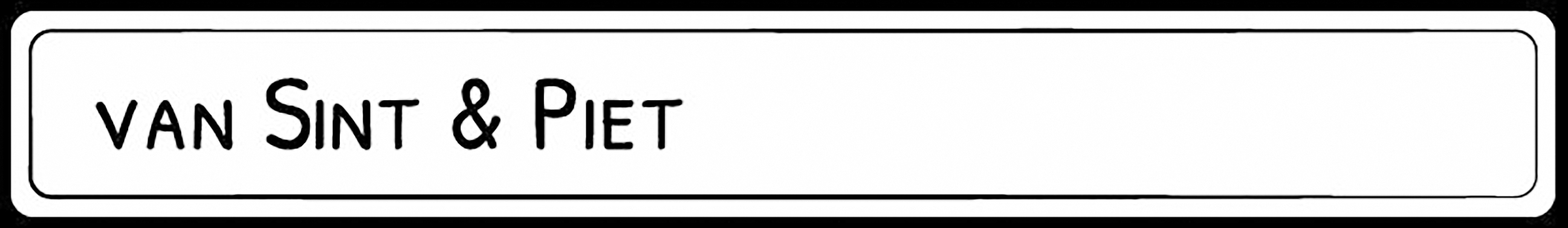 Afbeeldingen van Ds à 250 Sint etiket 1,8x13,5 cm van Sint & Piet w/z (uc)
