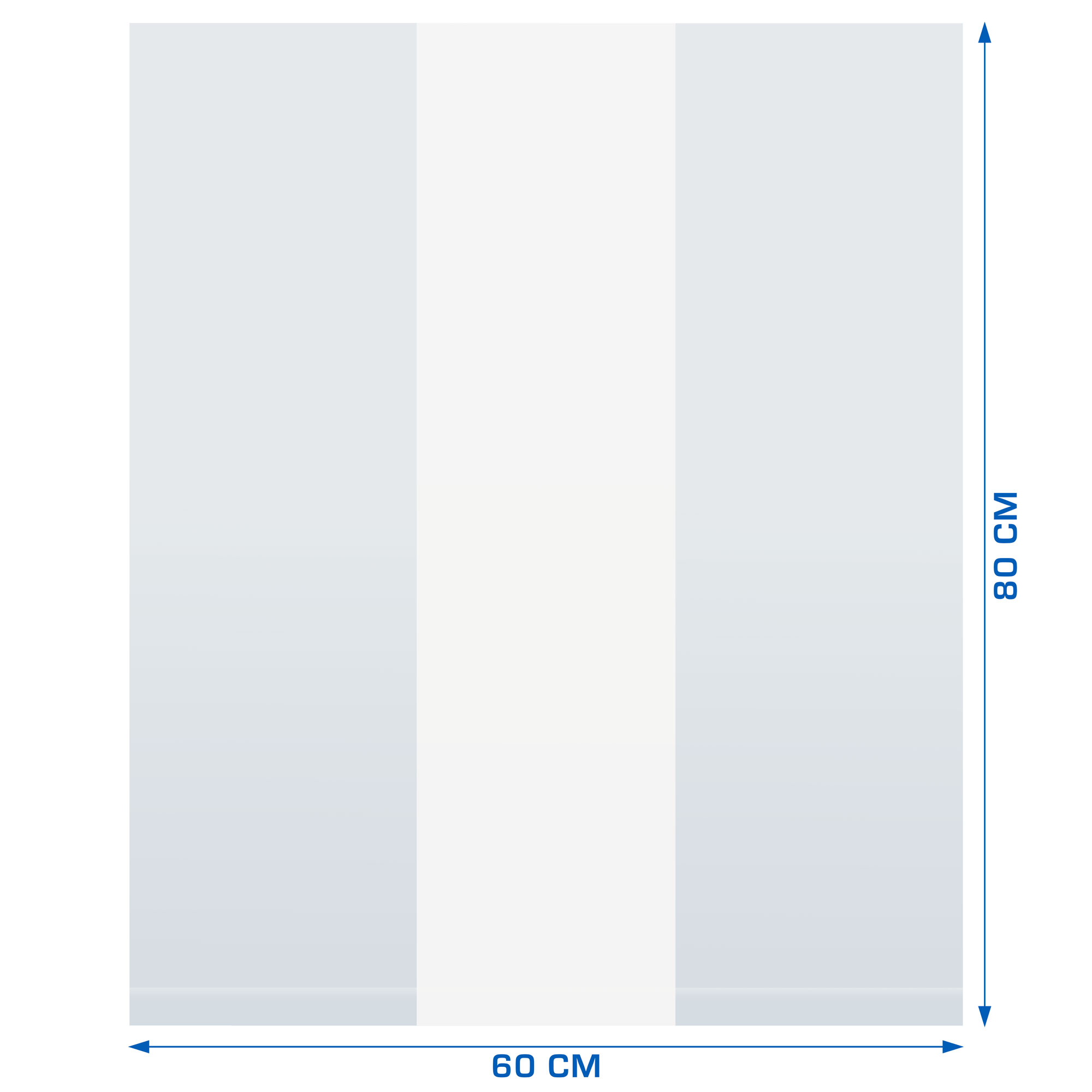 Afbeeldingen van Ds à 1000 hdpe zak 60x40x80 cm transparant 8 my