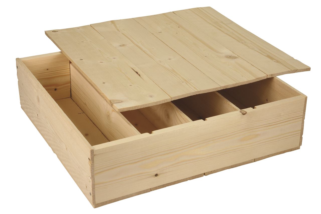 Afbeeldingen van Kist met los deksel, 4 fles 