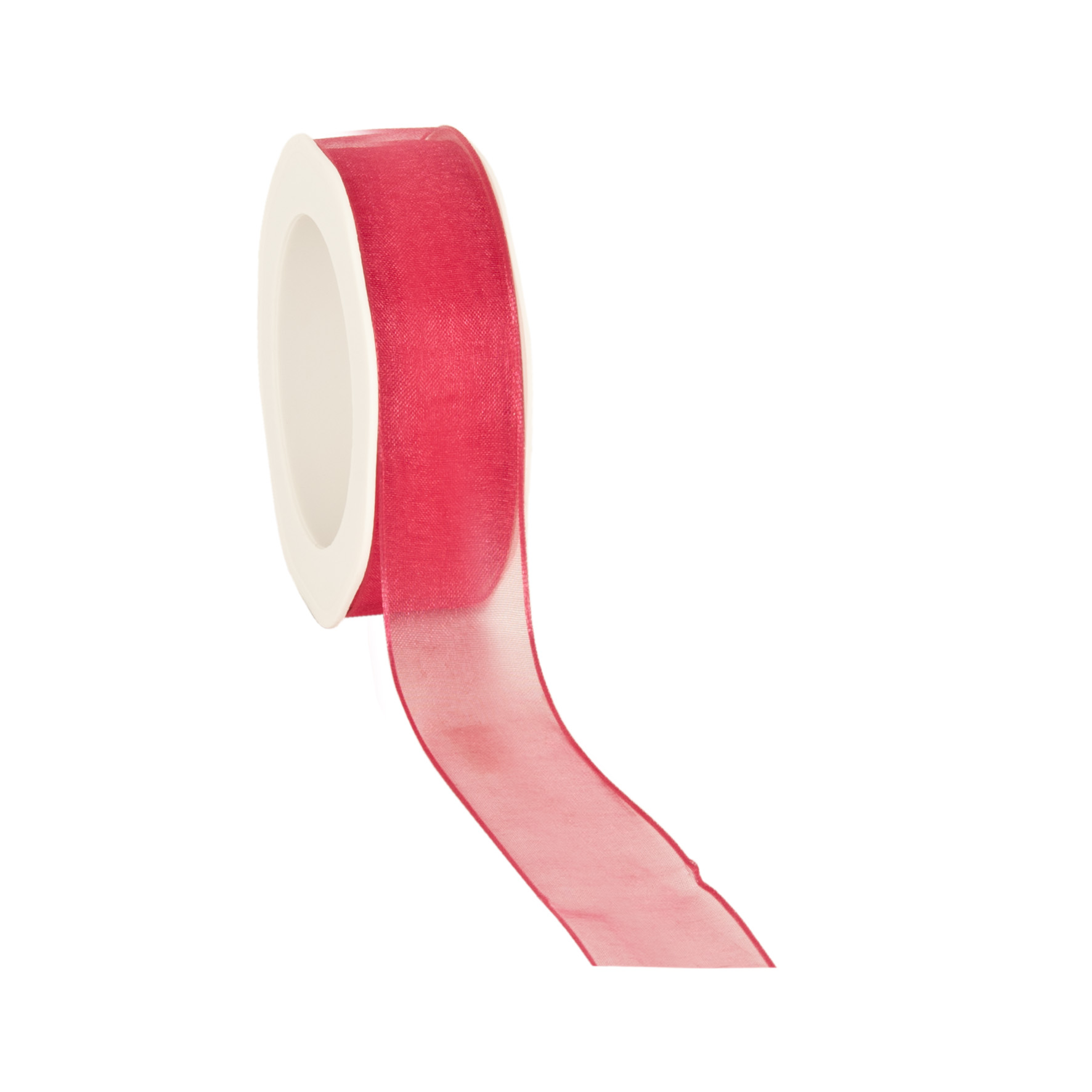 Afbeeldingen van Rol organzalint bedraad 25 mm 20 mtr fuchsia