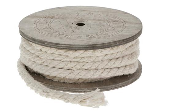 Afbeeldingen van Rol jute koord op houten klos, cream 0,8 cm/ 7 mtr