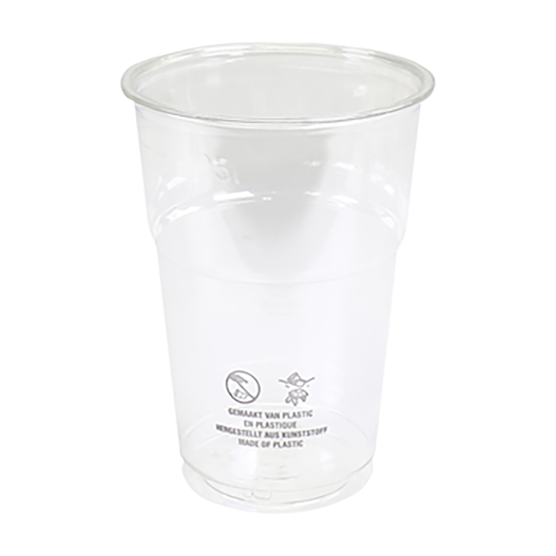 Afbeeldingen van Pak à 100 bierglas depa 250 ml met kraag transparant PET   