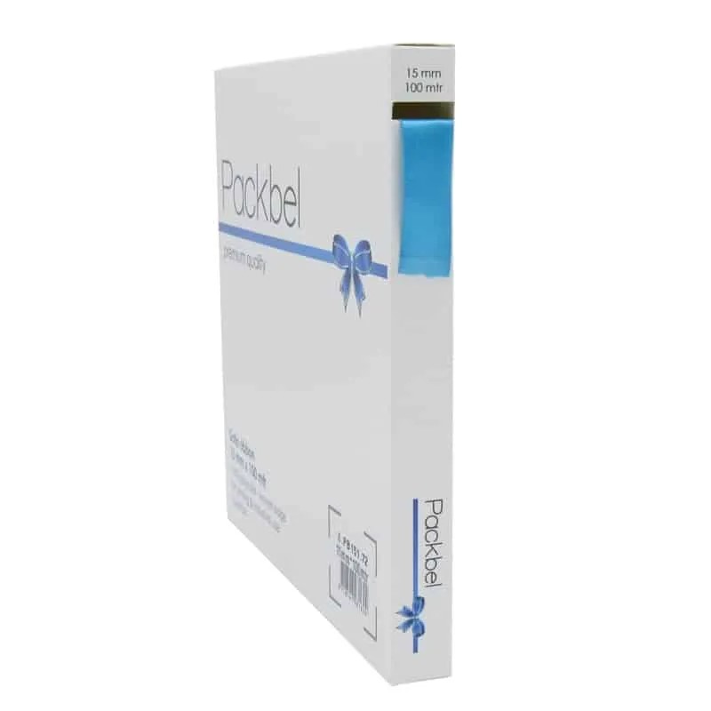 Afbeeldingen van Rol satijnlint 15 mm 100 mtr turquoise