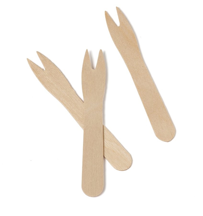 Afbeeldingen van Ds à 2000 biodore fritesvork hout 8 cm