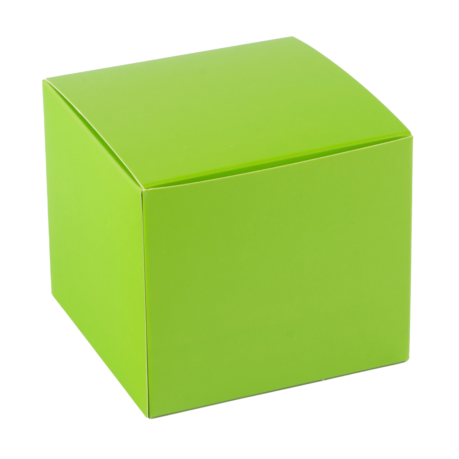 Afbeeldingen van Ds à 50 kubus klepdoosje 500 gram mat lime groen