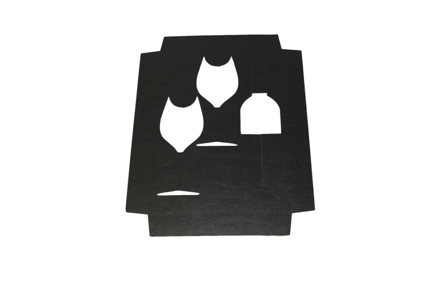 Afbeeldingen van Interieur voor 1 fles (2 maten) en 2 glazen