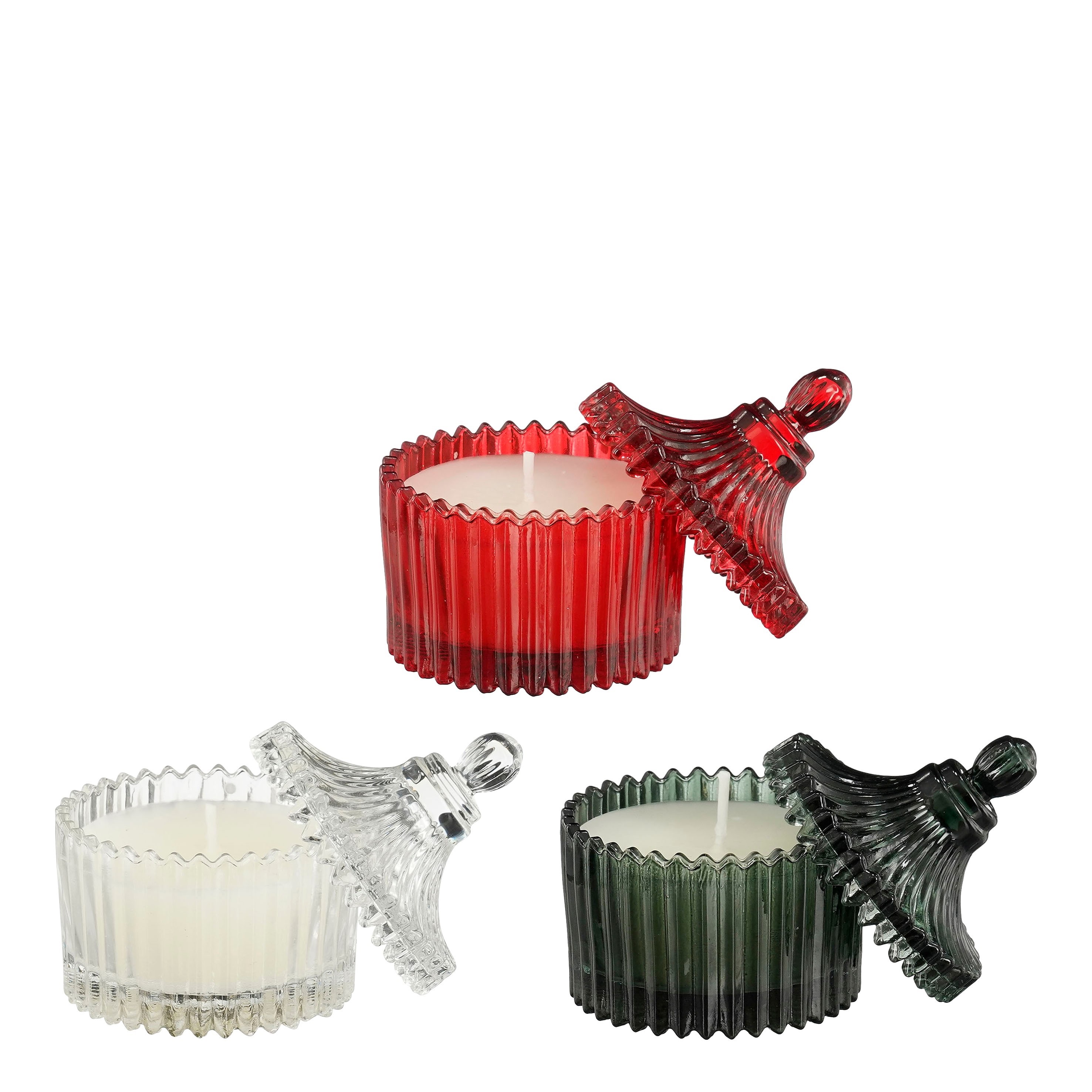 Afbeeldingen van Geurkaars 6,5x9 cm 3 assorti kleuren