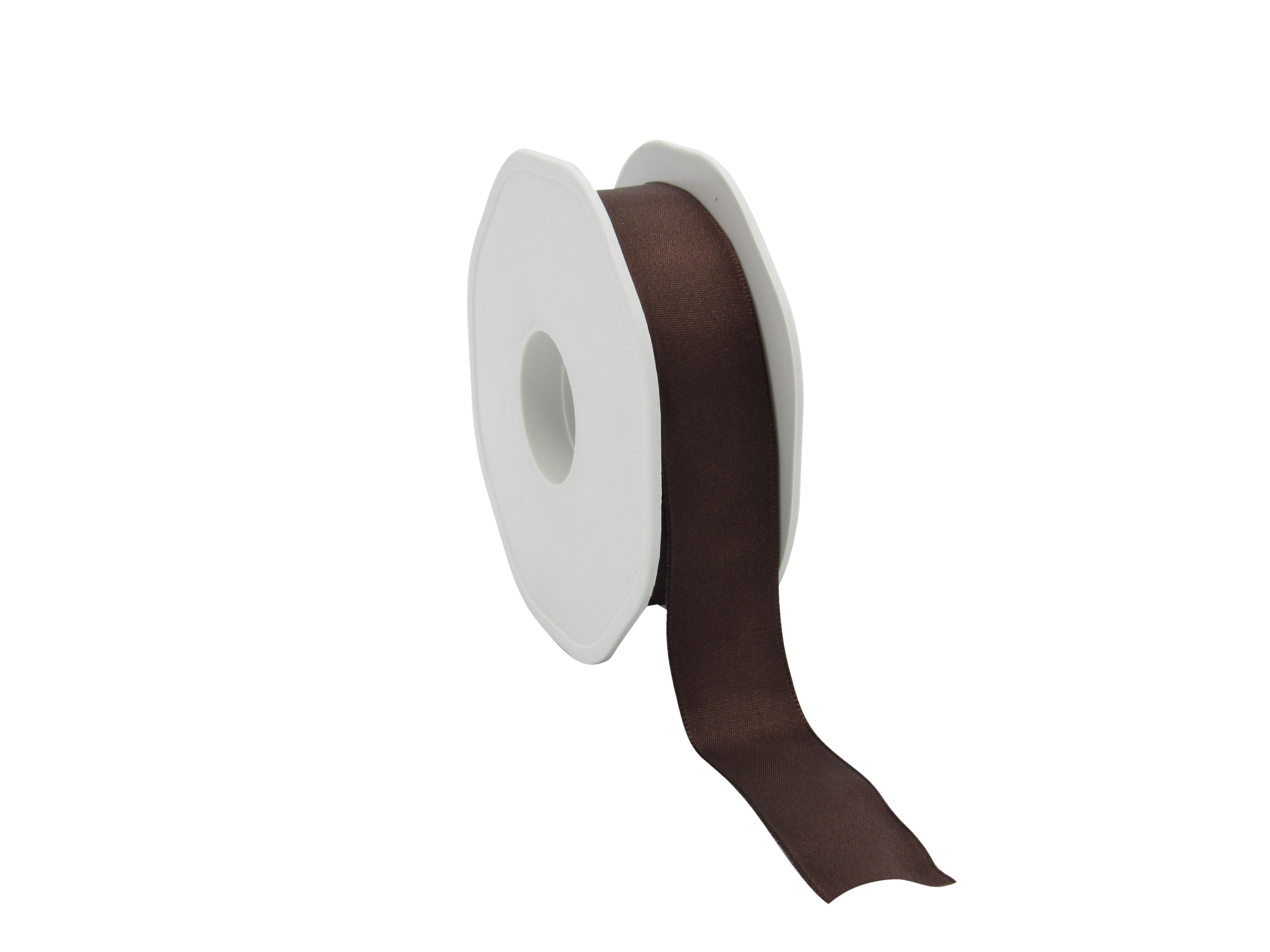 Afbeeldingen van Rol elegancelint bedraad 23 mm 20 mtr donkerbruin