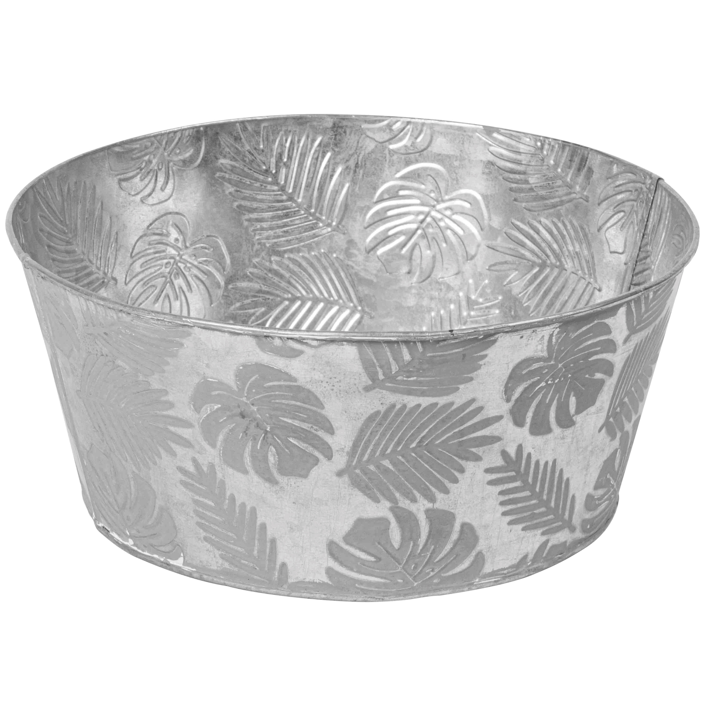 Afbeeldingen van Zinken bak 25/19,7x11 cm Leaves