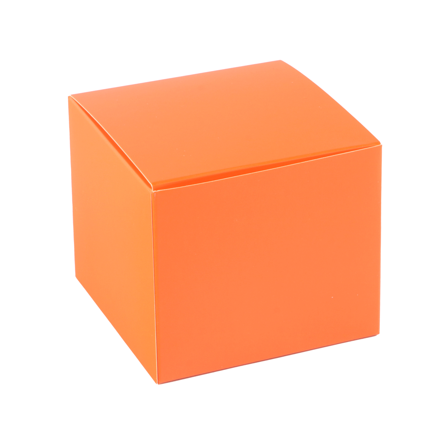 Afbeeldingen van Ds à 50 kubus klepdoosje 375 gram mat oranje