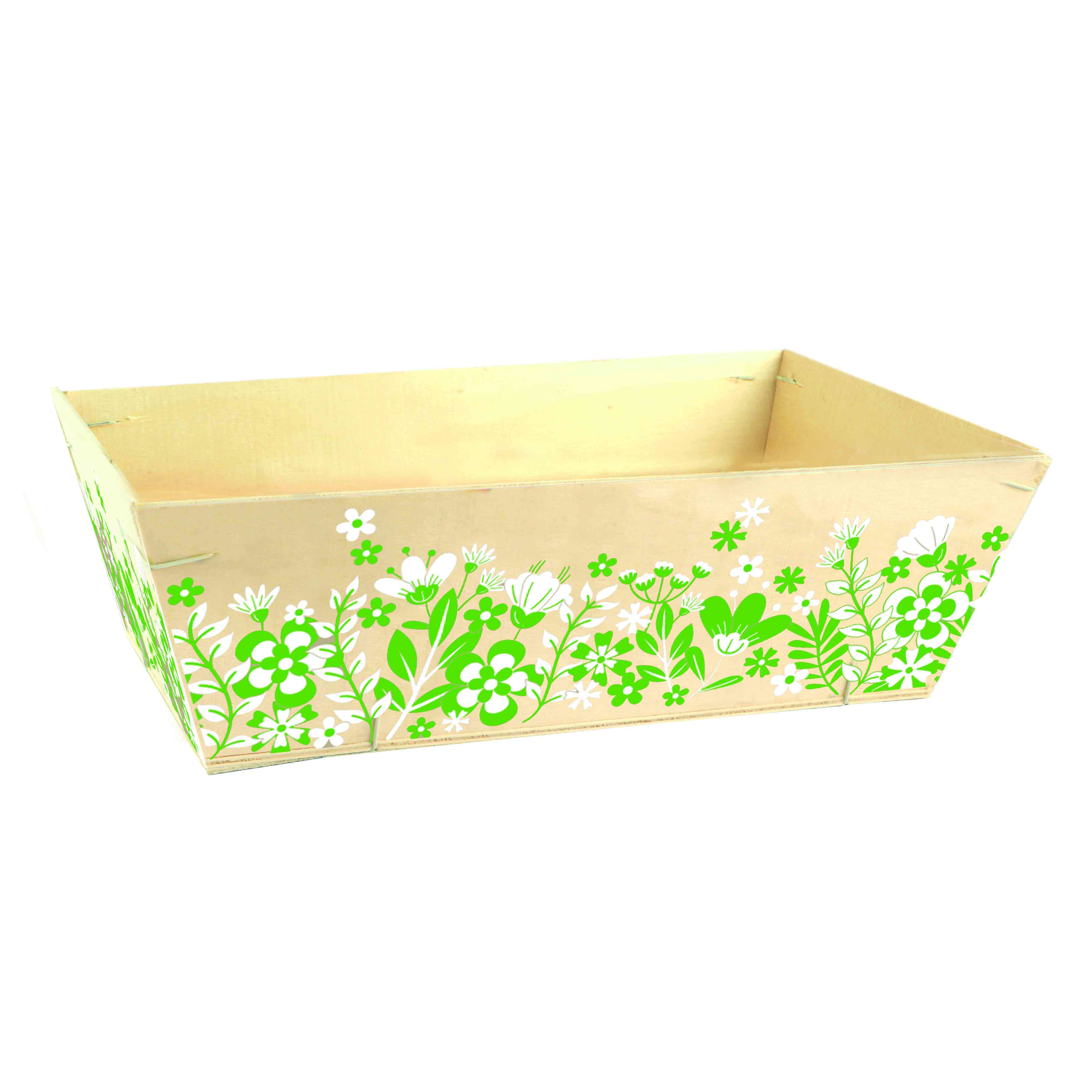 Afbeeldingen van Pak à 25 houten bak 29,5x19,5x9,2 cm Gipskruid