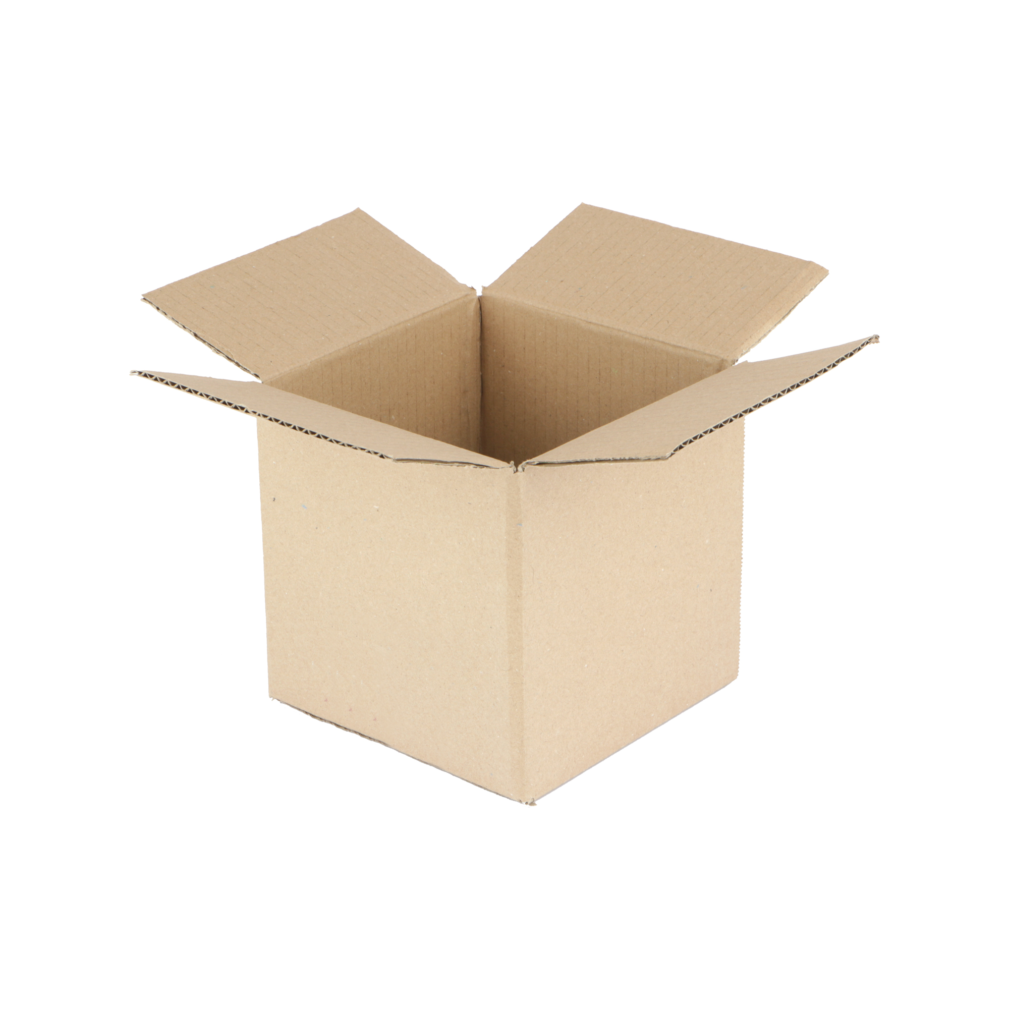 Afbeeldingen van Kartonnen doos 15x15x15 cm enkel golf