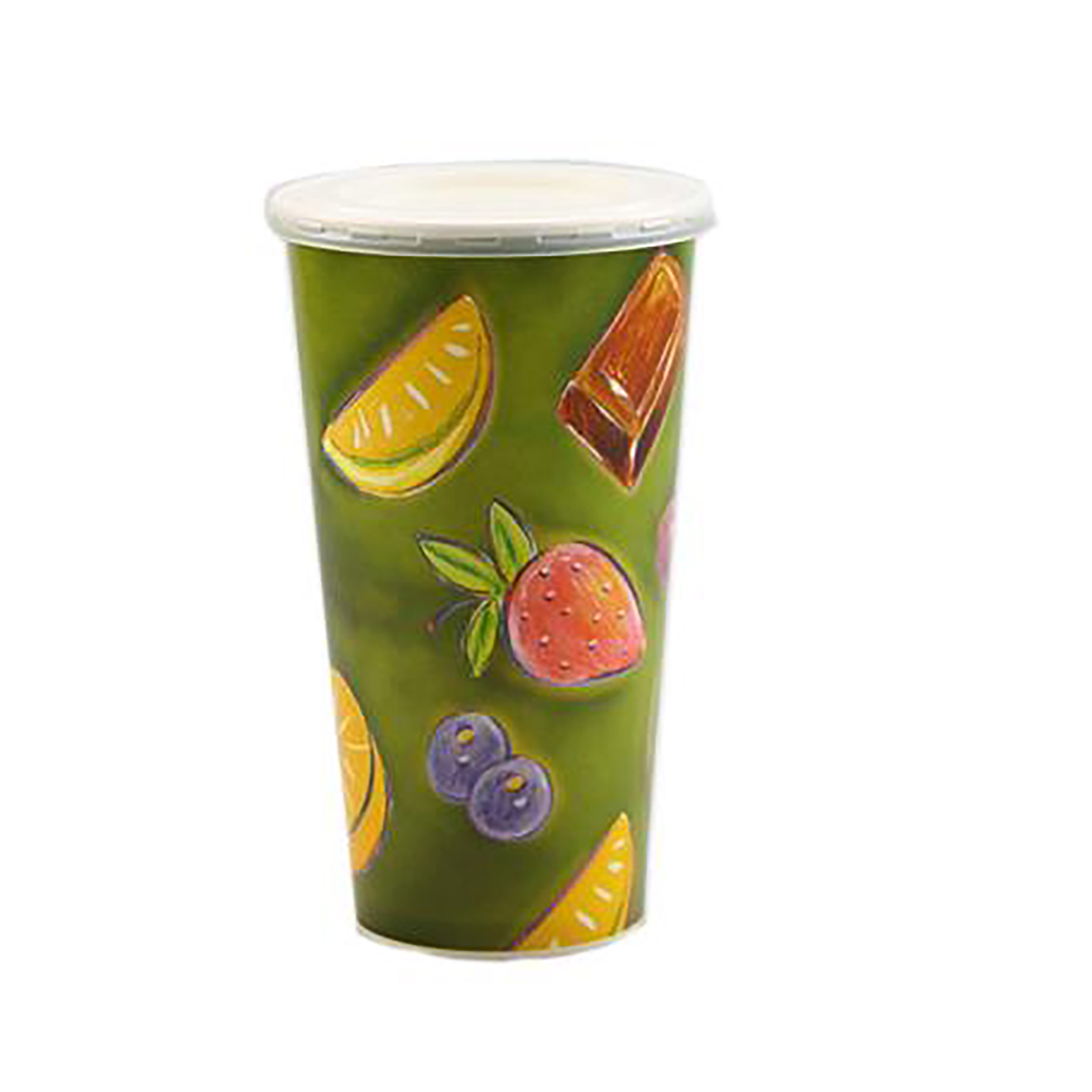 Afbeeldingen van Ds à 500 kartonnen beker Fruits 32 oz 1000 cc (uc)