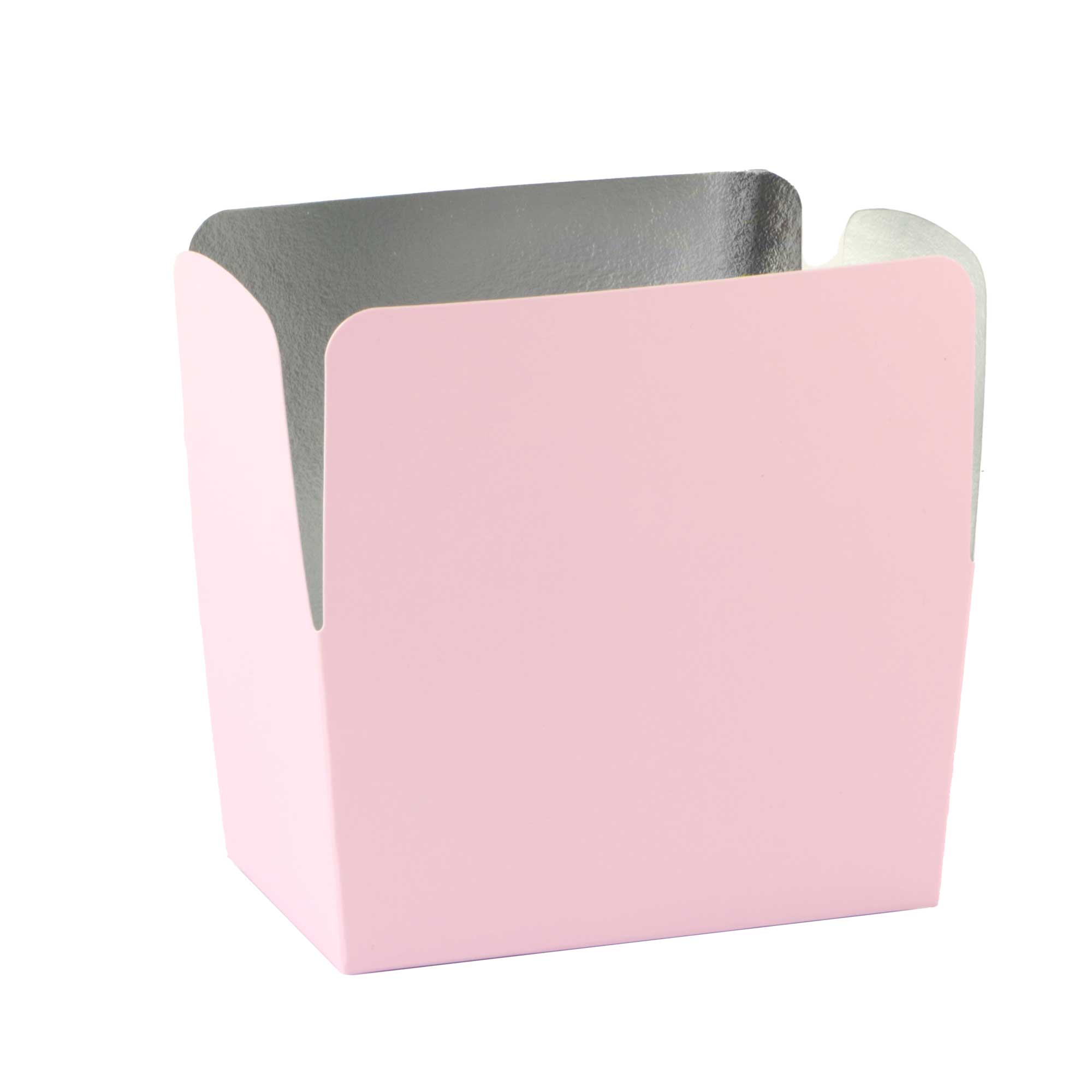 Afbeeldingen van Pak à 24 luxe bonbondoos 500 gram hoog pastel rose