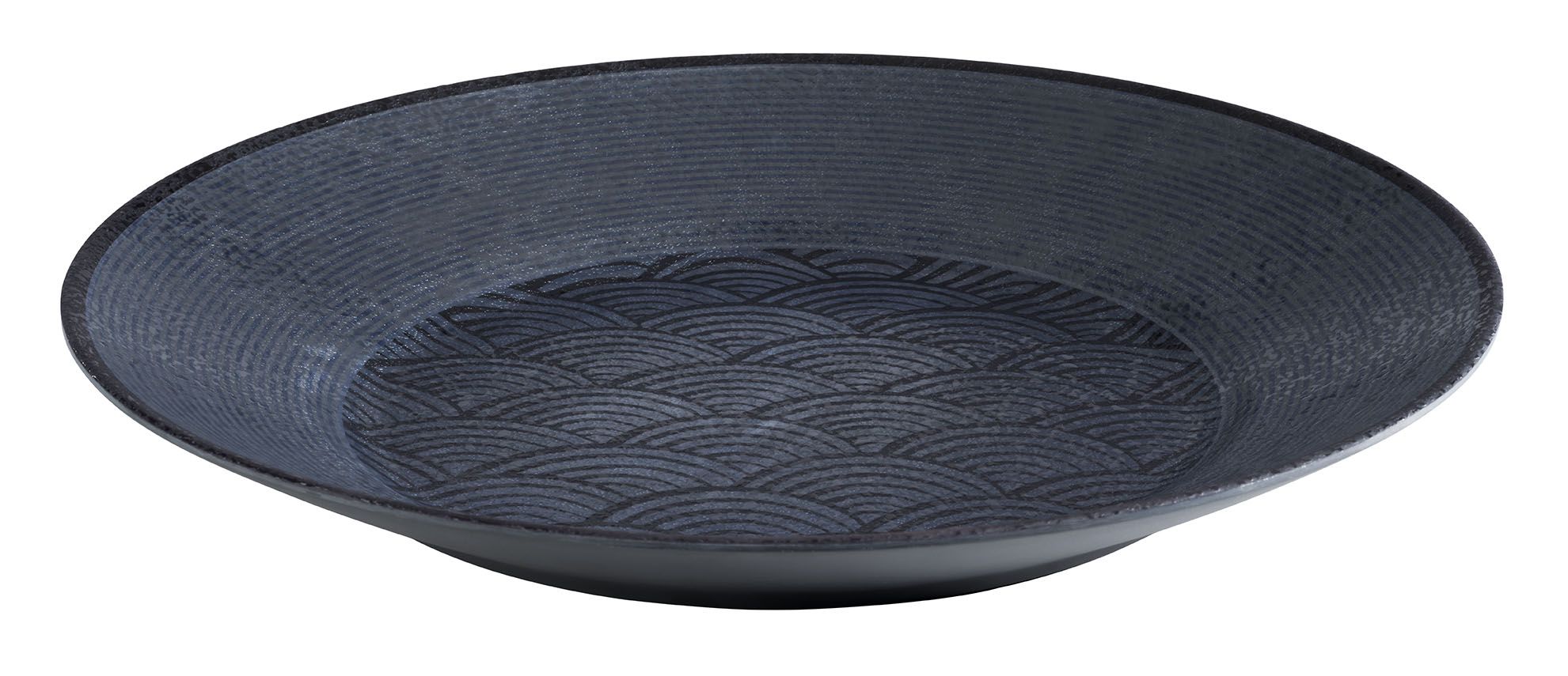 Afbeeldingen van Melamine schaal Ø40,5x5,5 cm zwart (ucl)