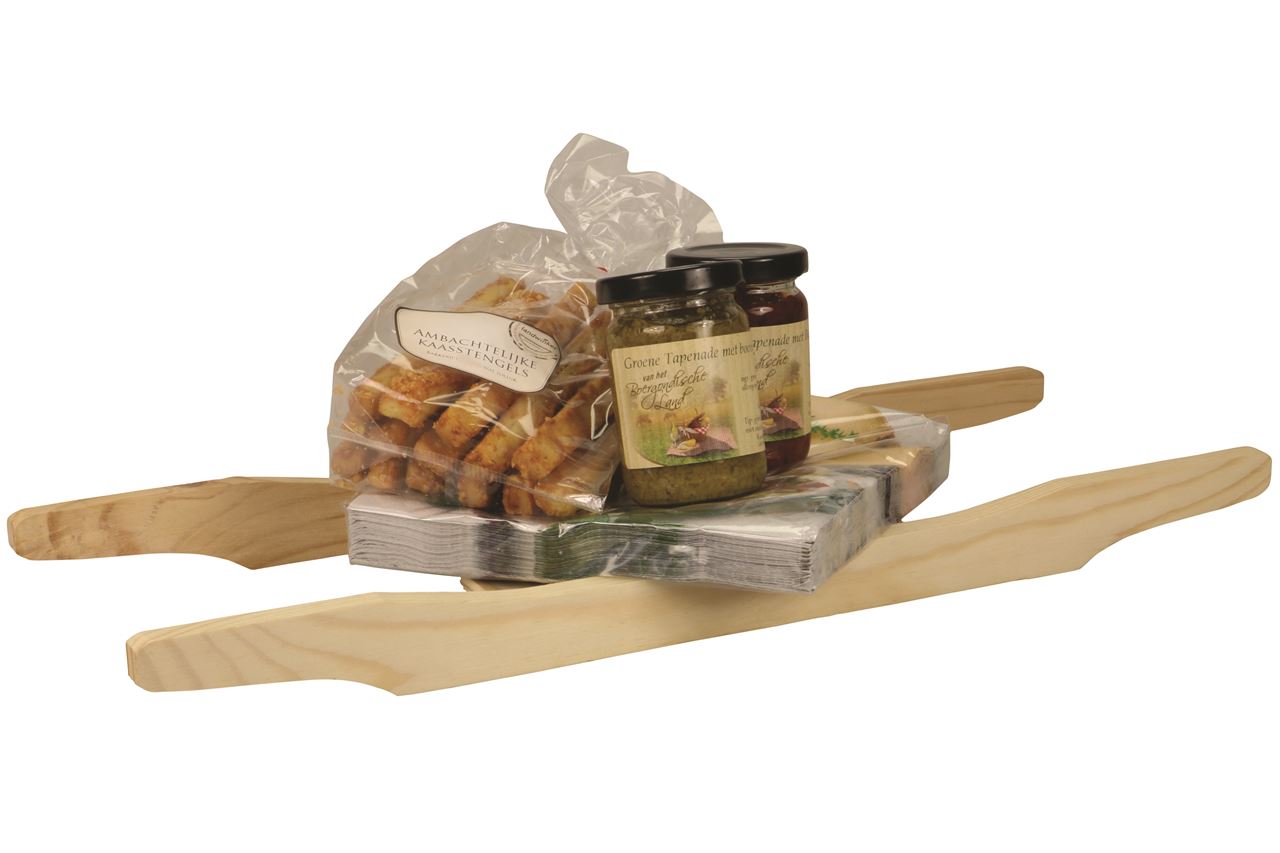 Afbeeldingen van Ds à 12 houten kaasberries 42x15x2,5 cm (uc)