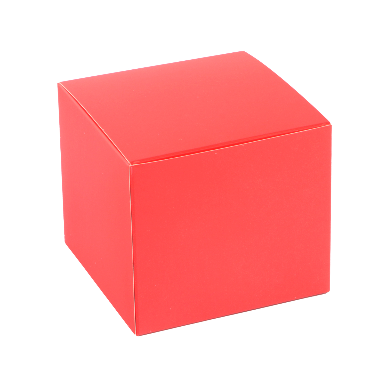 Afbeeldingen van Ds à 50 kubus klepdoosje 375 gram mat rood