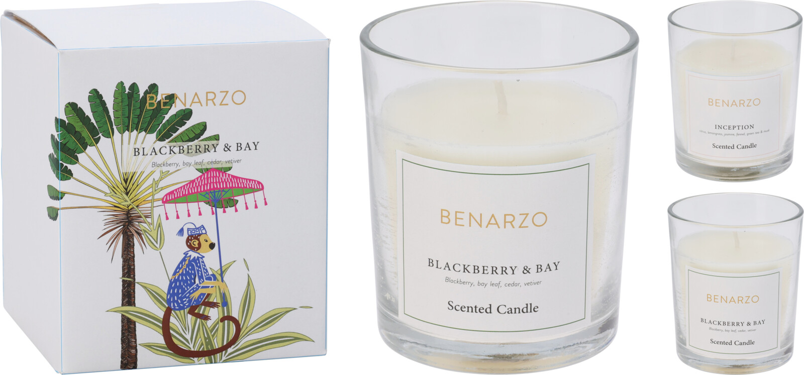 Afbeeldingen van Geurkaars 8,5x10 cm 3 assorti geuren