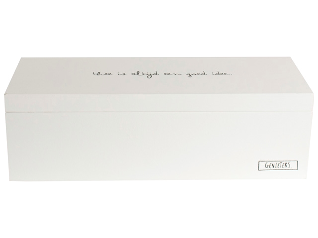 Afbeeldingen van Theedoos 3 vaks 26x10x8 cm thee is altijd ... 