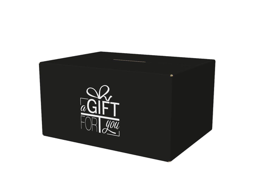 Afbeeldingen van Pakketdoos H200 Gift for you zwart 59x39x20 cm met handgrepen (ucl)