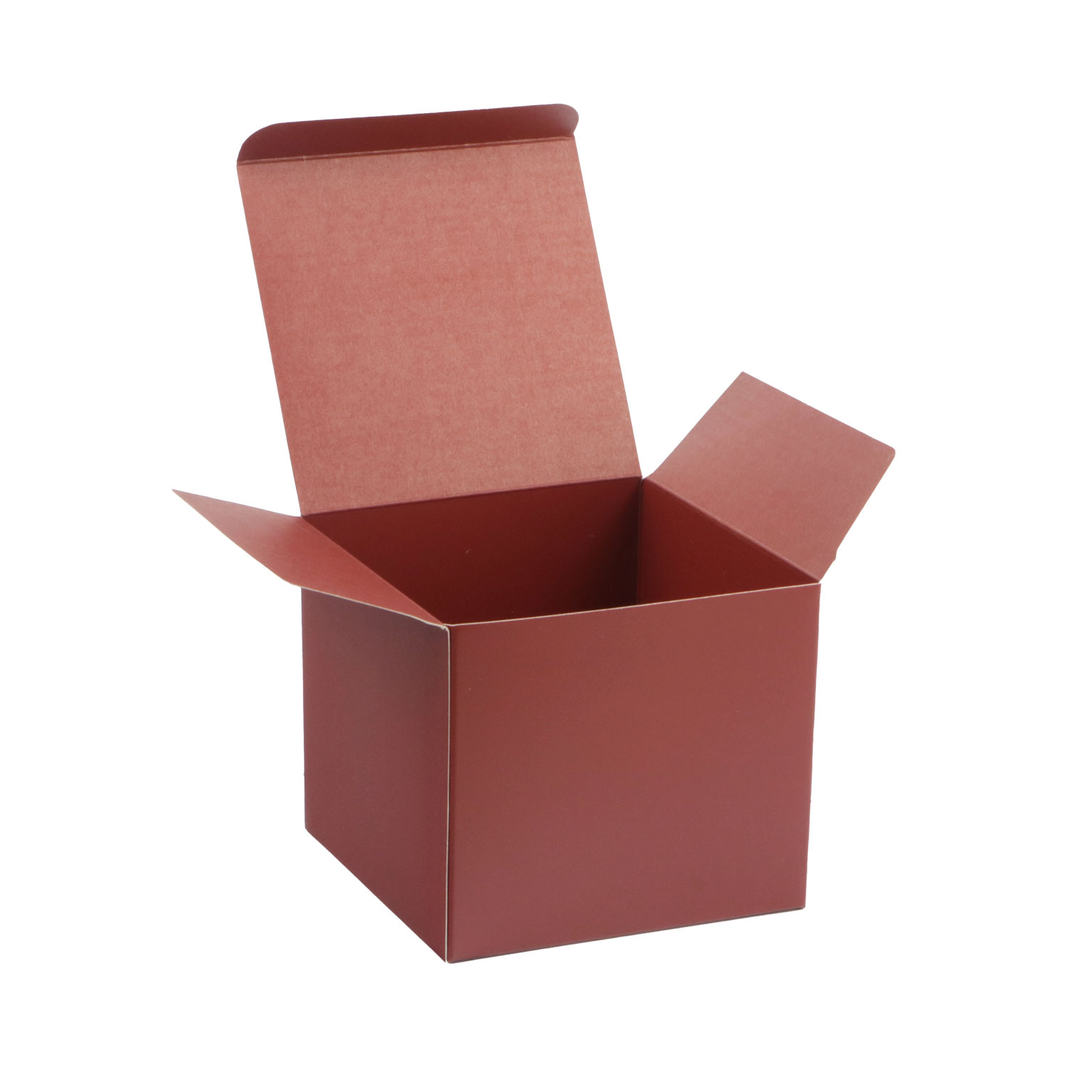 Afbeeldingen van Ds à 50 kubus klepdoosje 250 gram bordeaux mat