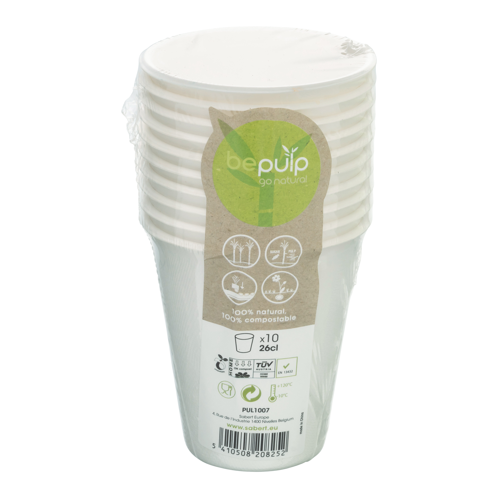 Afbeeldingen van Ds à 200 suikerriet beker 260 cc wit