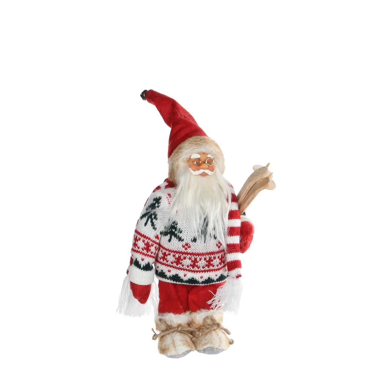 Afbeeldingen van Kerstman rood 16x9x30 cm (ucl)