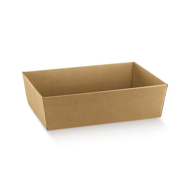 Afbeeldingen van Pak à 10 kartonnen bak 29x21x9 cm kraft