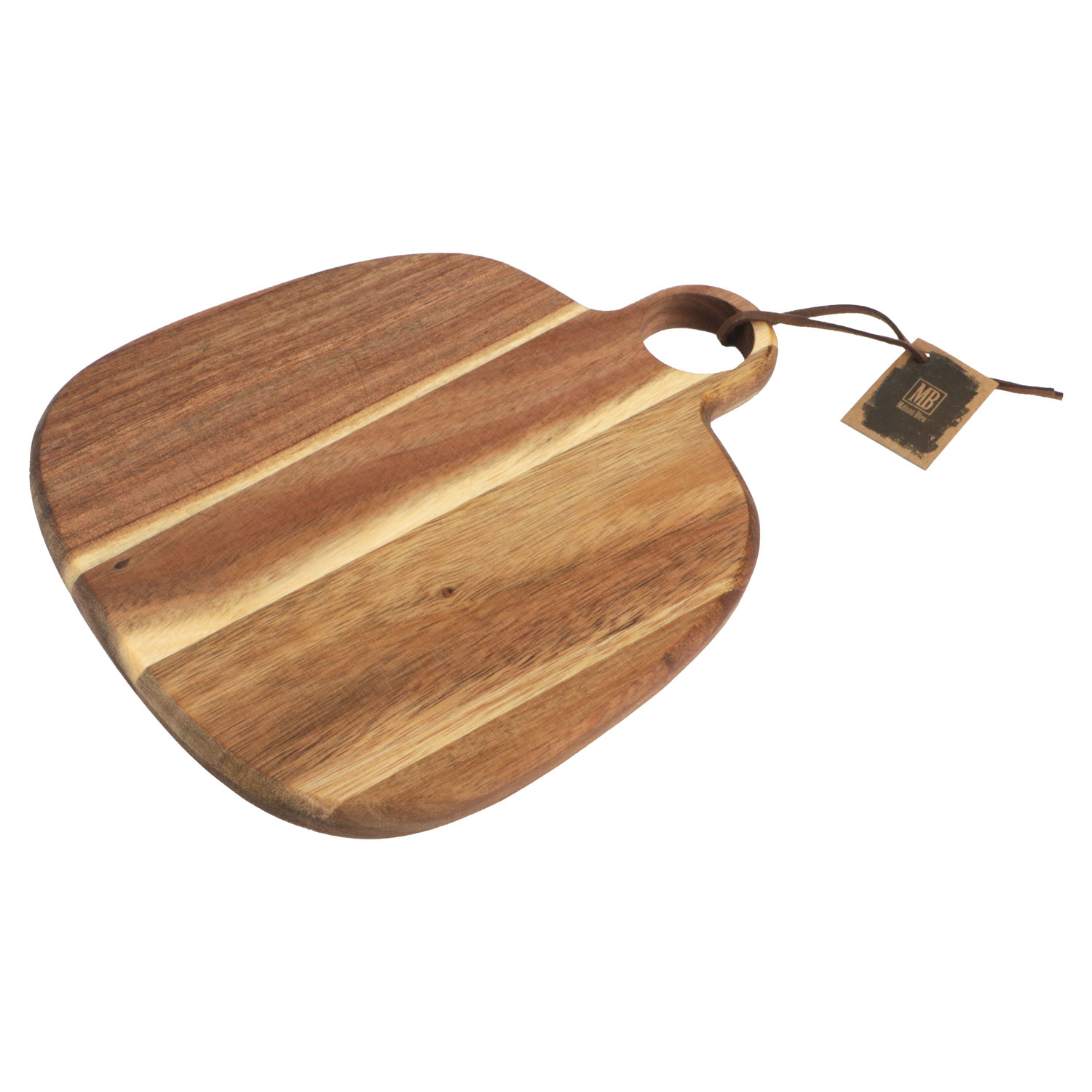 Afbeeldingen van Snijplank acacia 18x15x1,5 cm met greep  