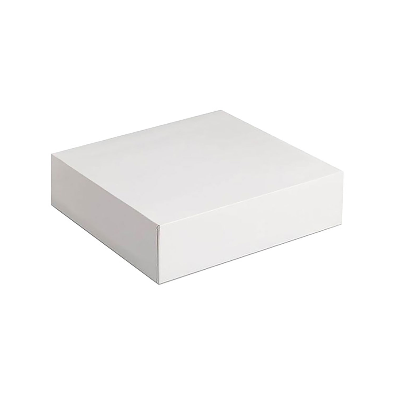 Afbeeldingen van Ds à 100 gebaksdoos 17x17x5 cm wit kraft (uc)