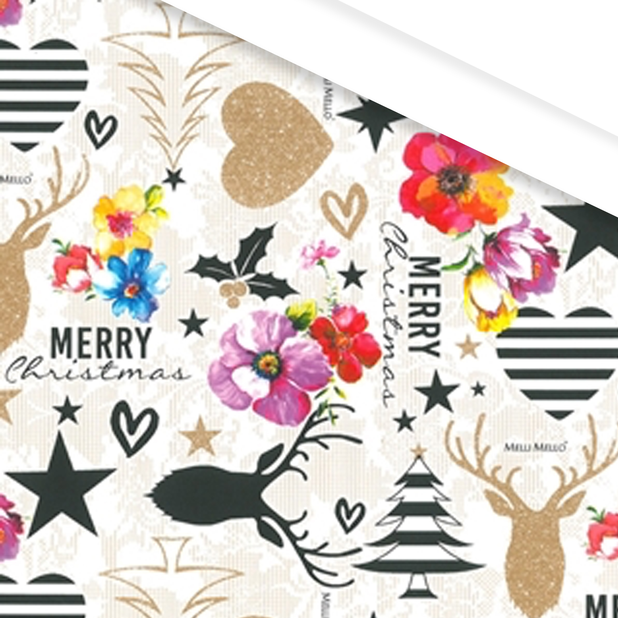 Afbeeldingen van Rol Kerstpapier 50 cm 200 mtr Merry Christmas (uc)