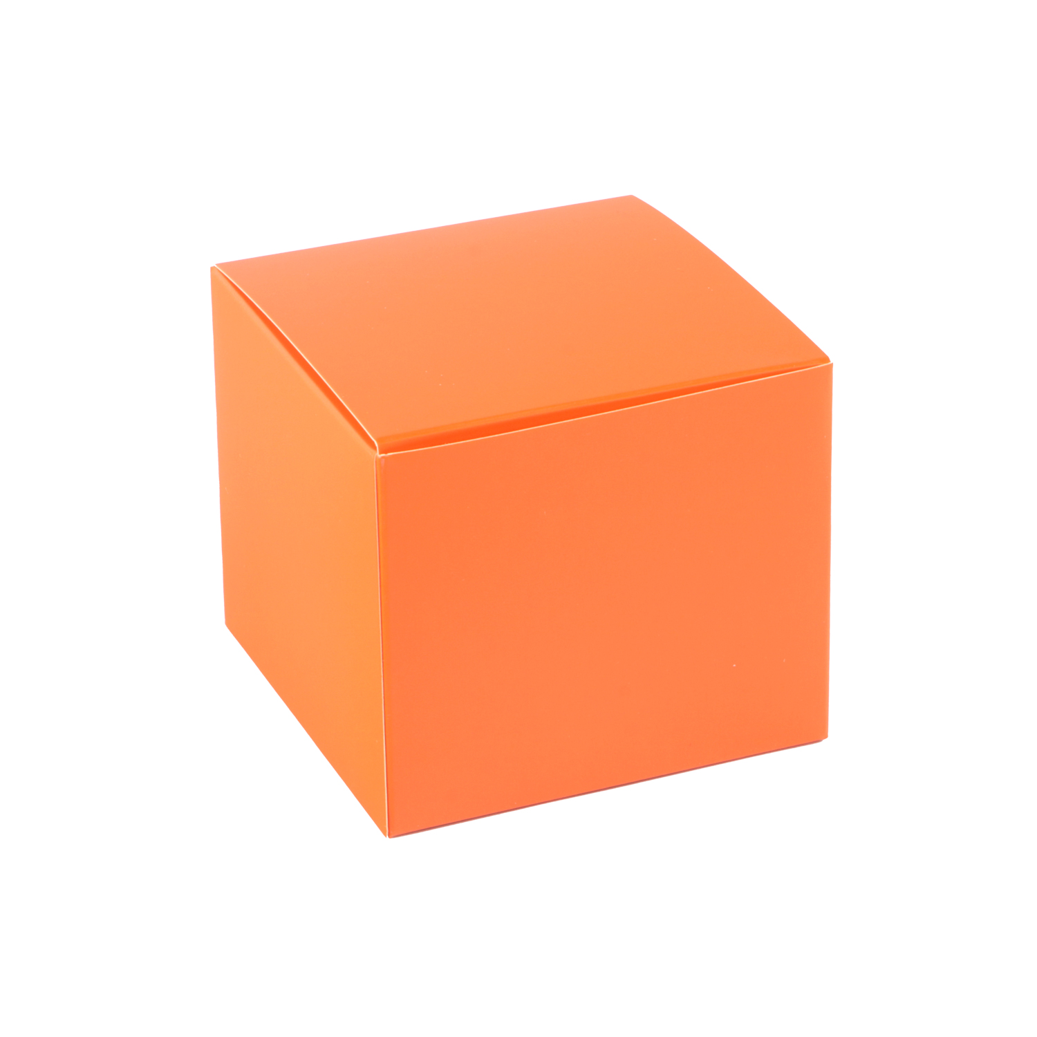 Afbeeldingen van Ds à 50 kubus klepdoosje 250 gram mat oranje