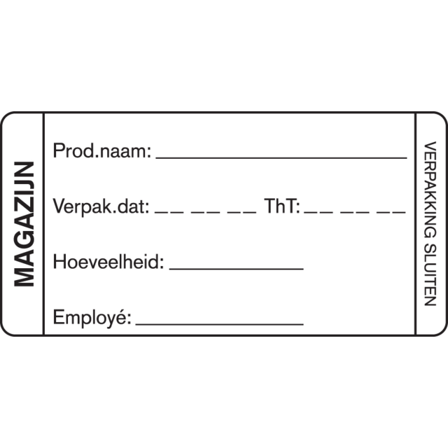 Afbeeldingen van Rol à 500 coderingsetiket 3,5x7,5 cm magazijn