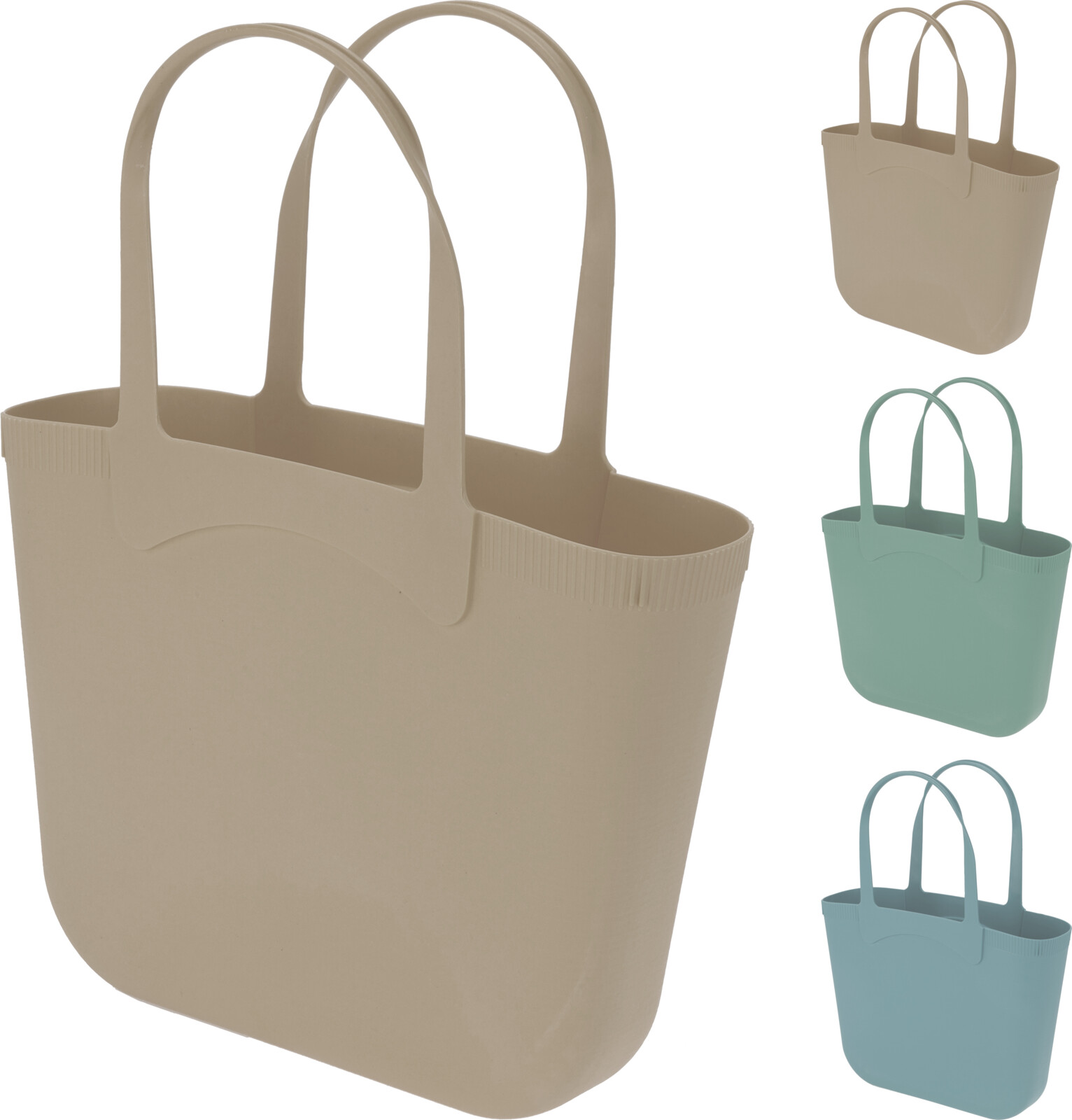 Afbeeldingen van Mand tasvorm 40x12,5x50 cm flexibel kunststof assorti